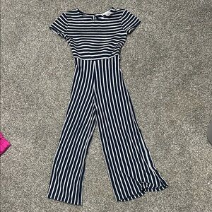 Knitworks Navy and White Striped Kids Jumpsuit